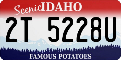 ID license plate 2T5228U