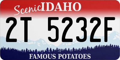 ID license plate 2T5232F