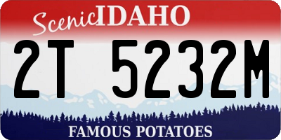 ID license plate 2T5232M