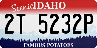 ID license plate 2T5232P