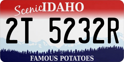 ID license plate 2T5232R
