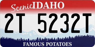 ID license plate 2T5232T