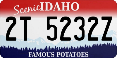 ID license plate 2T5232Z
