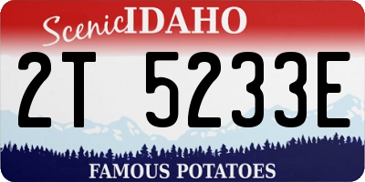 ID license plate 2T5233E