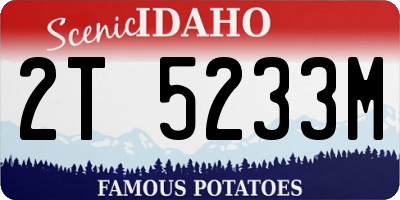 ID license plate 2T5233M