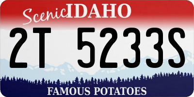 ID license plate 2T5233S