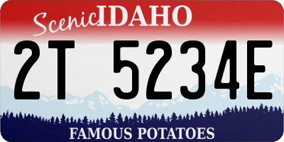 ID license plate 2T5234E