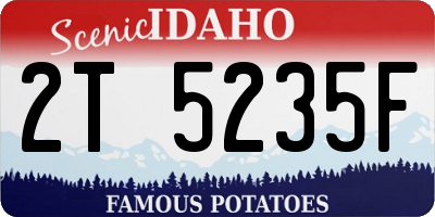 ID license plate 2T5235F
