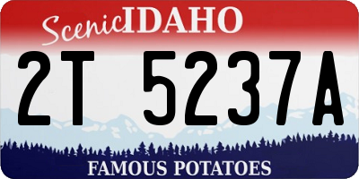 ID license plate 2T5237A
