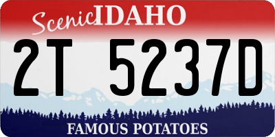 ID license plate 2T5237D