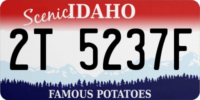 ID license plate 2T5237F
