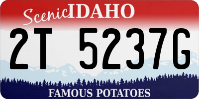 ID license plate 2T5237G
