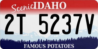 ID license plate 2T5237V
