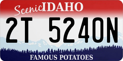 ID license plate 2T5240N
