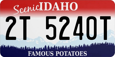 ID license plate 2T5240T