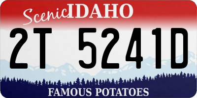 ID license plate 2T5241D