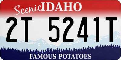ID license plate 2T5241T