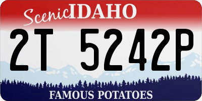 ID license plate 2T5242P