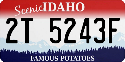 ID license plate 2T5243F