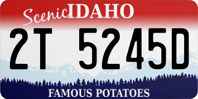 ID license plate 2T5245D