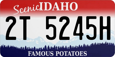 ID license plate 2T5245H