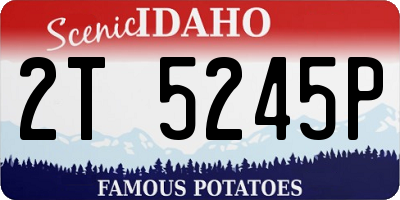 ID license plate 2T5245P