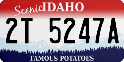 ID license plate 2T5247A