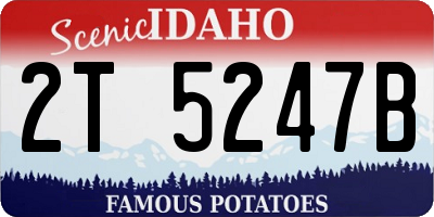 ID license plate 2T5247B