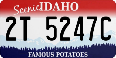 ID license plate 2T5247C