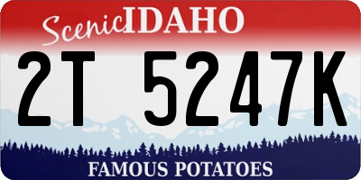 ID license plate 2T5247K
