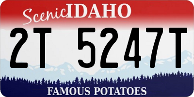 ID license plate 2T5247T