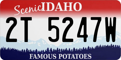 ID license plate 2T5247W