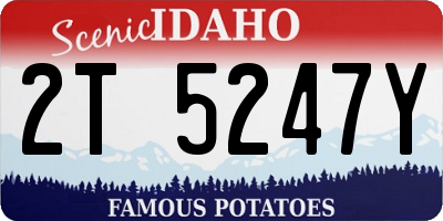 ID license plate 2T5247Y
