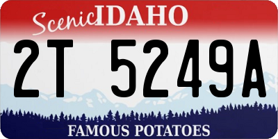 ID license plate 2T5249A