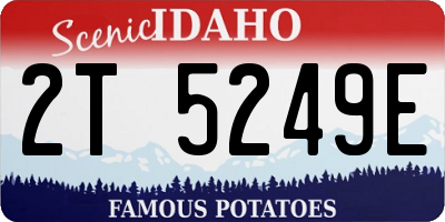 ID license plate 2T5249E