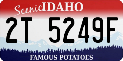 ID license plate 2T5249F