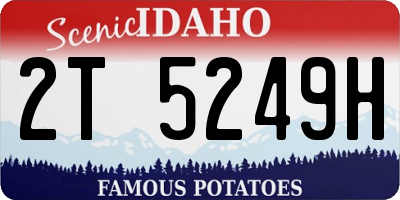 ID license plate 2T5249H