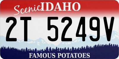 ID license plate 2T5249V