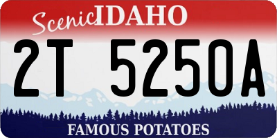 ID license plate 2T5250A