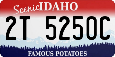 ID license plate 2T5250C