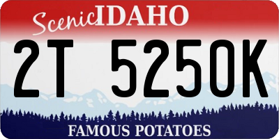ID license plate 2T5250K
