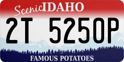 ID license plate 2T5250P