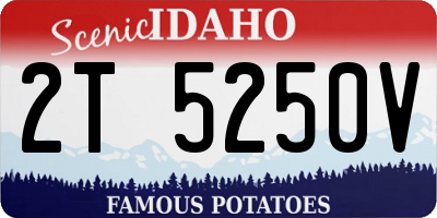 ID license plate 2T5250V