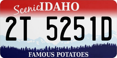 ID license plate 2T5251D