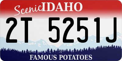 ID license plate 2T5251J