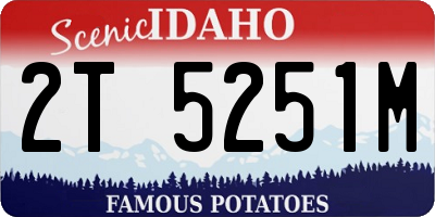 ID license plate 2T5251M