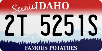 ID license plate 2T5251S