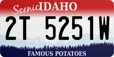 ID license plate 2T5251W
