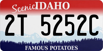 ID license plate 2T5252C