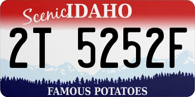 ID license plate 2T5252F